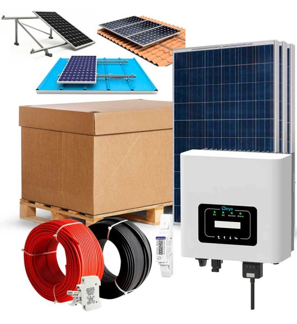 Kit solar 3000wh Autoconsumo Injeção na rede