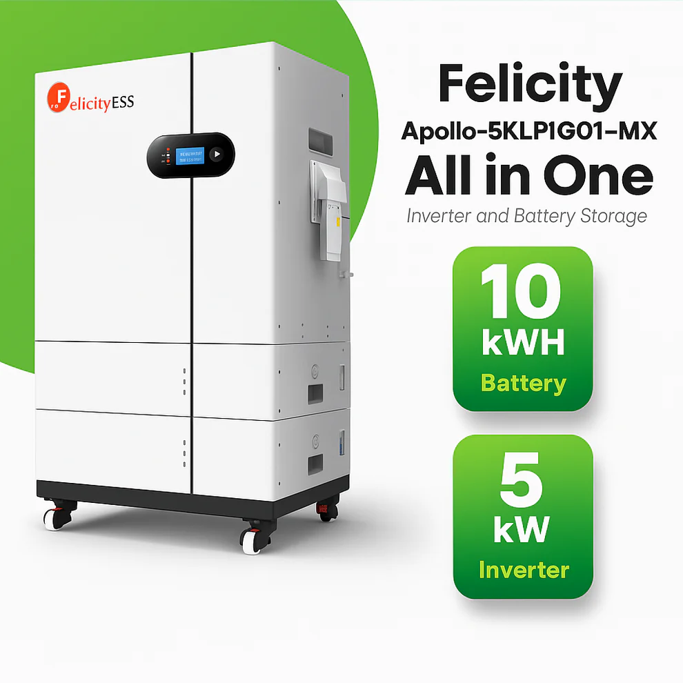 Felicity Apollo-5KLP1G01-MX All-in-One ; Inversor de 5 kW e Bateria de 10 kWh